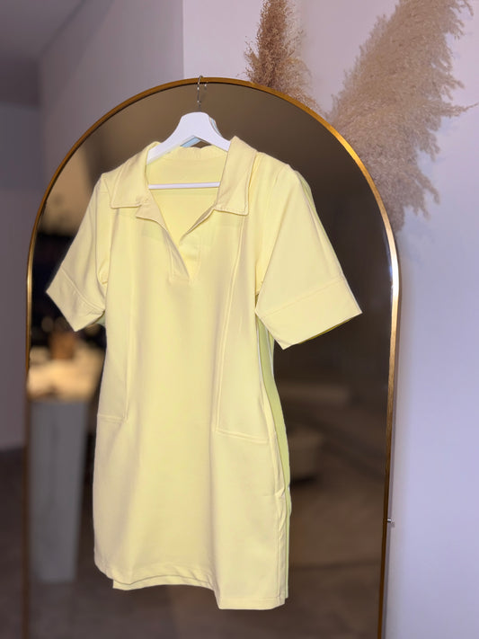 Lottie Mini Dress - Lemon