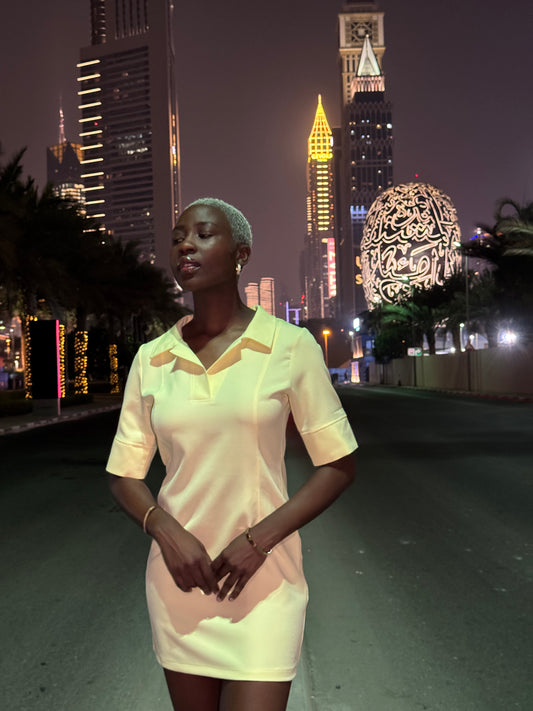 Lottie Mini Dress - Lemon