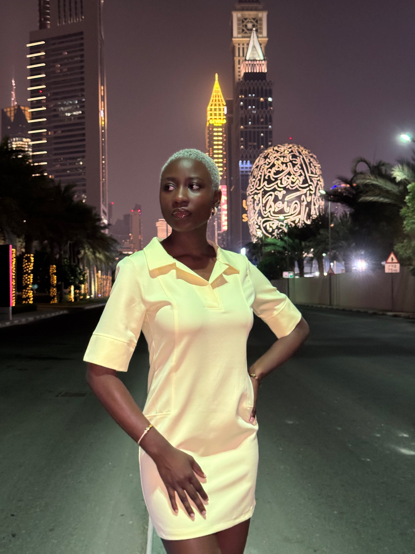 Lottie Mini Dress - Lemon